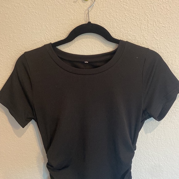 Nordstrom medium black scrunch dress - Picture 2 of 6